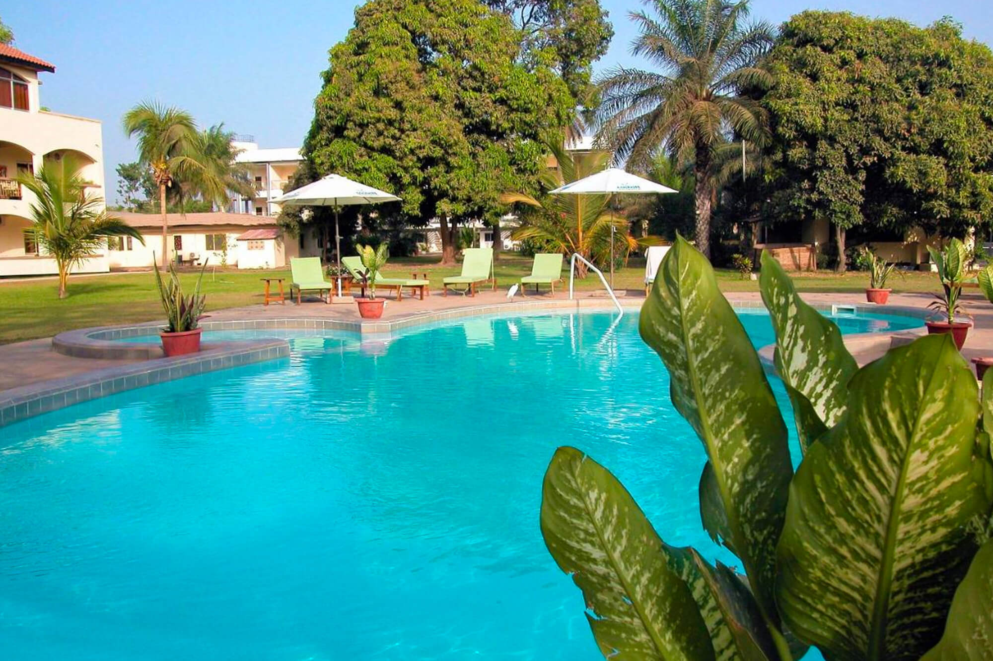 Zwembad van het Kololi Beach hotel en resort in Gambia