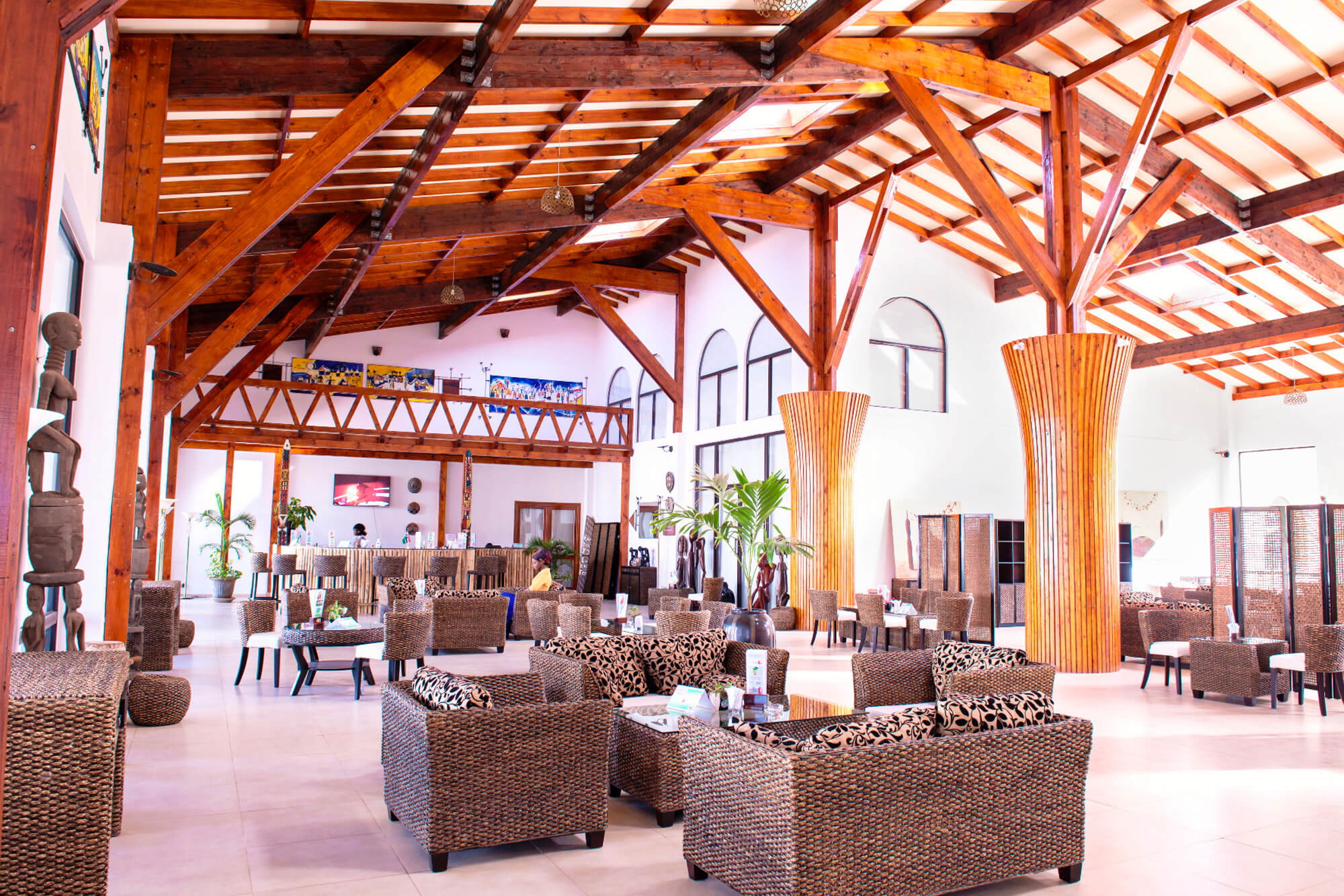 Lobby van het Ocean Bay resort en hotel in Gambia