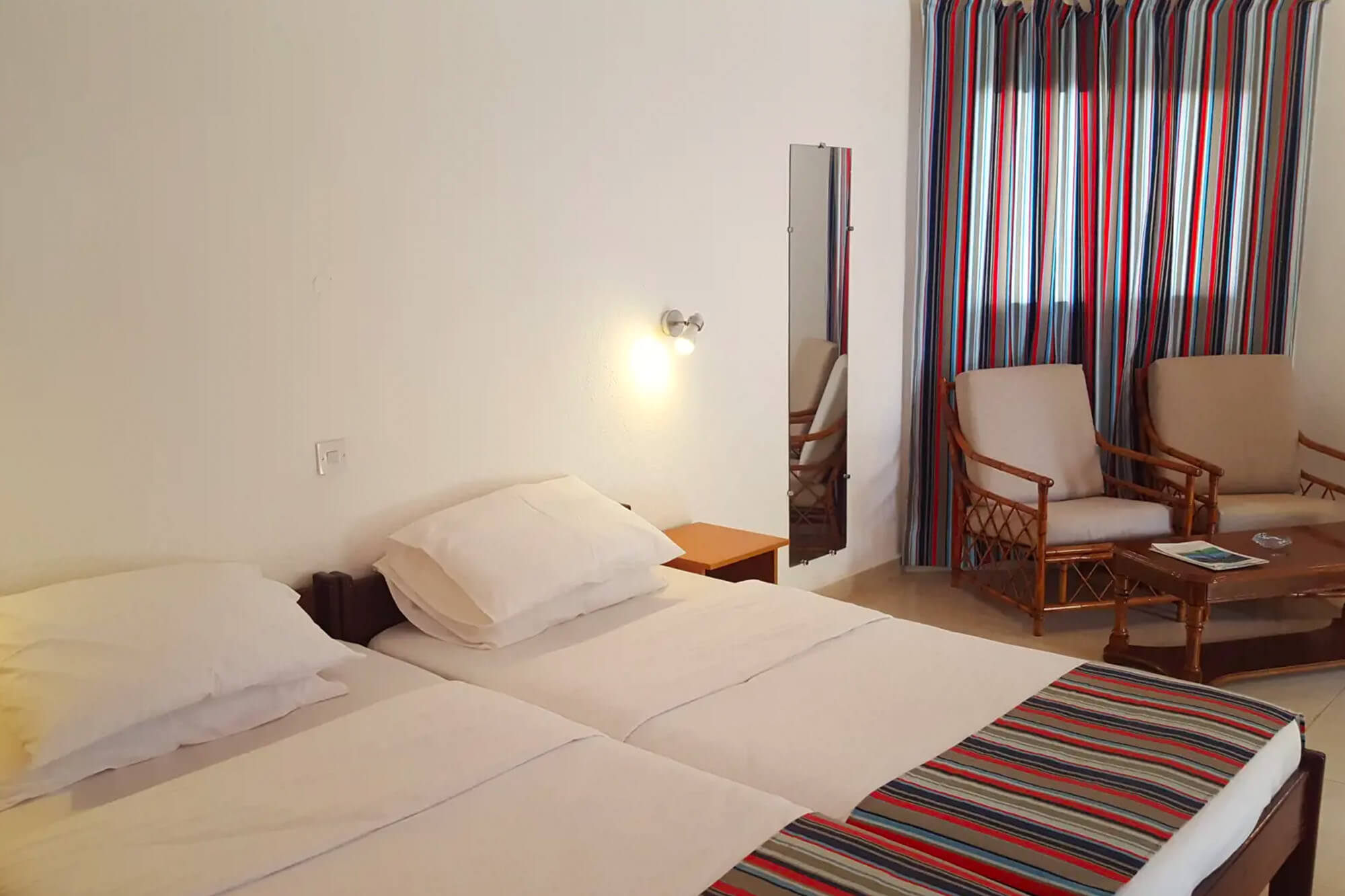 Hotelkamer in een bungalow op het Palma Rima hotel en resort in Gambia, Kololi