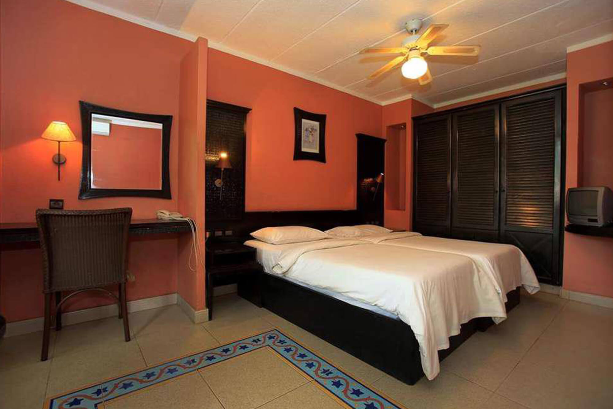 Hotelkamer van het Senegambia resort in Kololi, Gambia