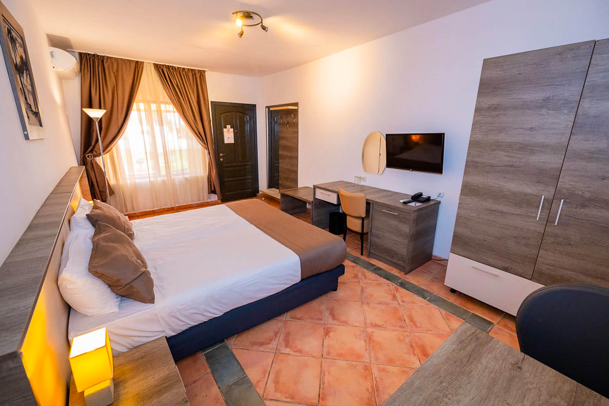 Hotelkamer van het Sun beach hotel en resort in Gambia