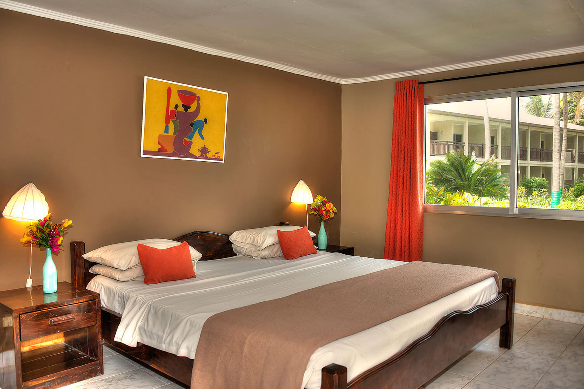 Kamer van het Sunset Beach Hotel in Kotu, resort in Gambia