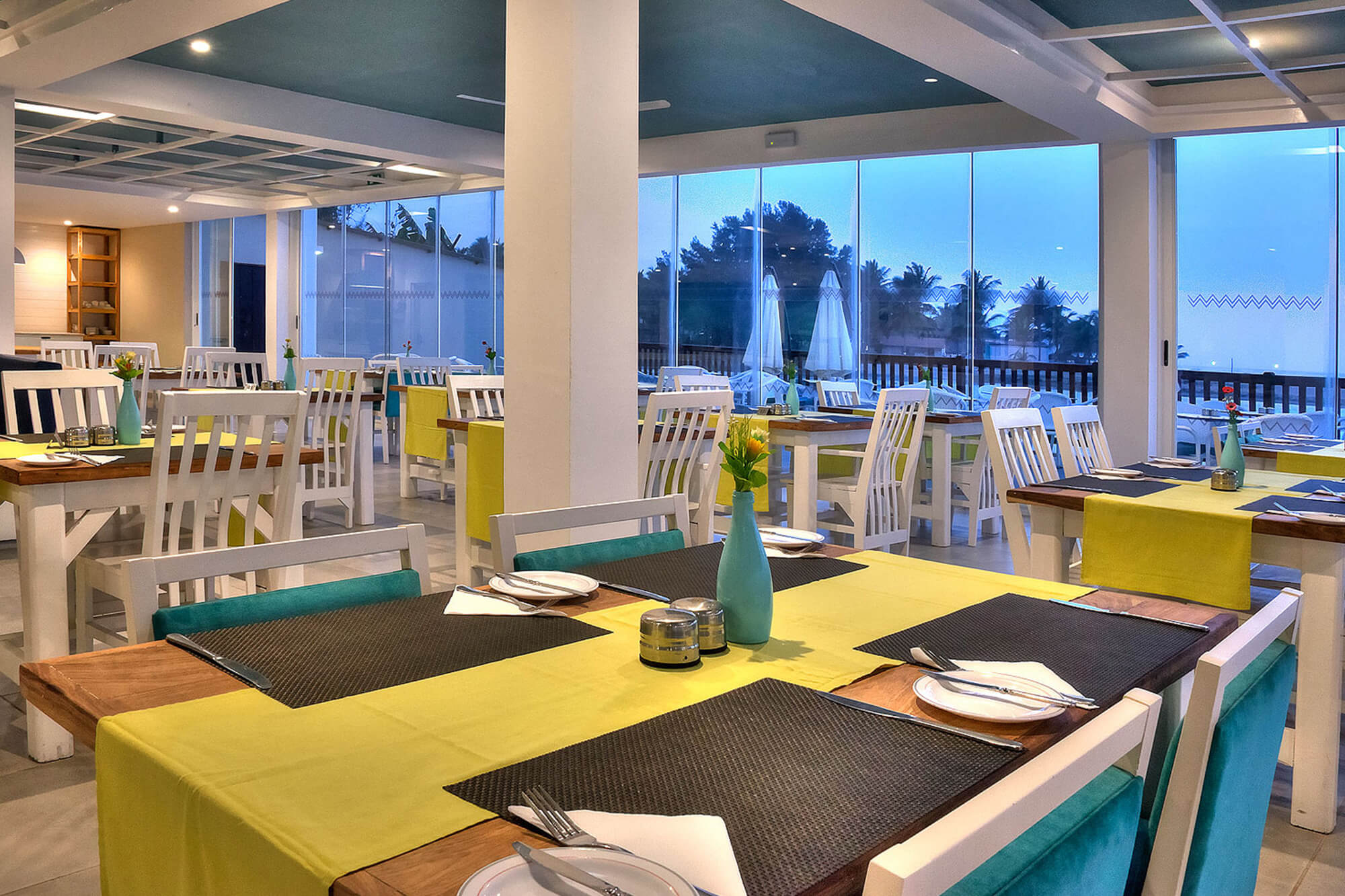 Restaurant van het Sunset Beach Hotel in Gambia